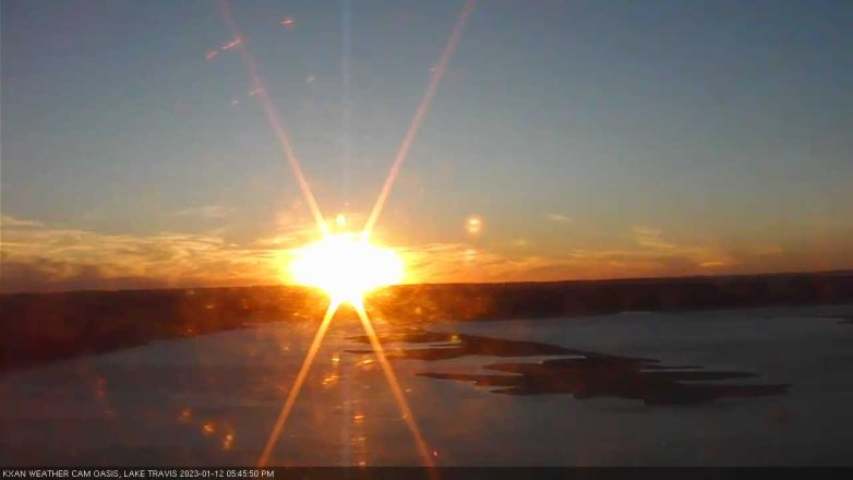Lake Travis webcam, January 12, 2023 5:45 PM CT