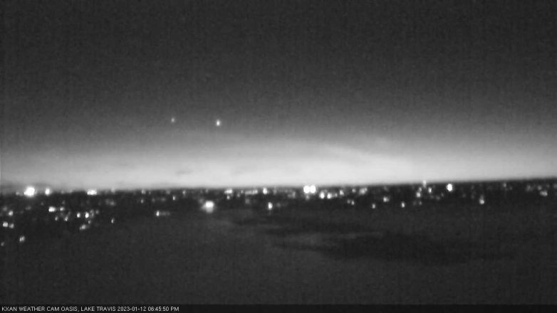 Lake Travis webcam, January 12, 2023 6:45 PM CT