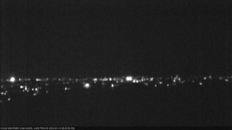 Lake Travis webcam, January 12, 2023 8:25 PM CT