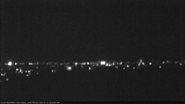 Lake Travis webcam, January 12, 2023 9:00 PM CT