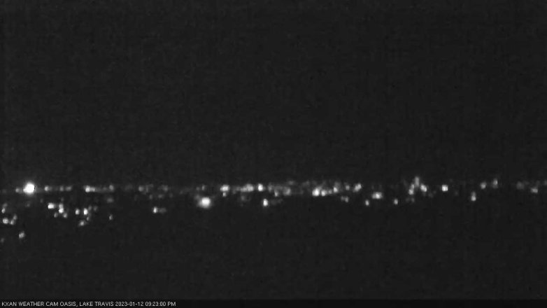 Lake Travis webcam, January 12, 2023 9:25 PM CT