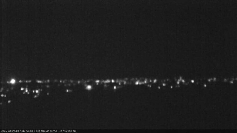 Lake Travis webcam, January 12, 2023 9:45 PM CT