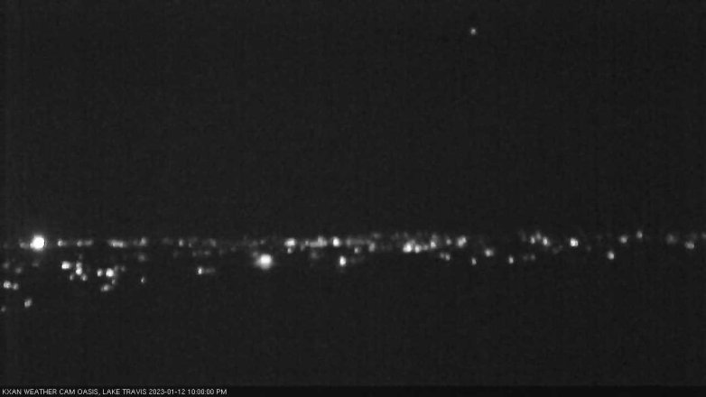 Lake Travis webcam, January 12, 2023 10:00 PM CT
