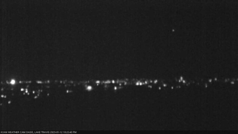 Lake Travis webcam, January 12, 2023 10:25 PM CT