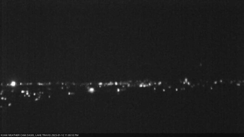 Lake Travis webcam, January 12, 2023 11:00 PM CT