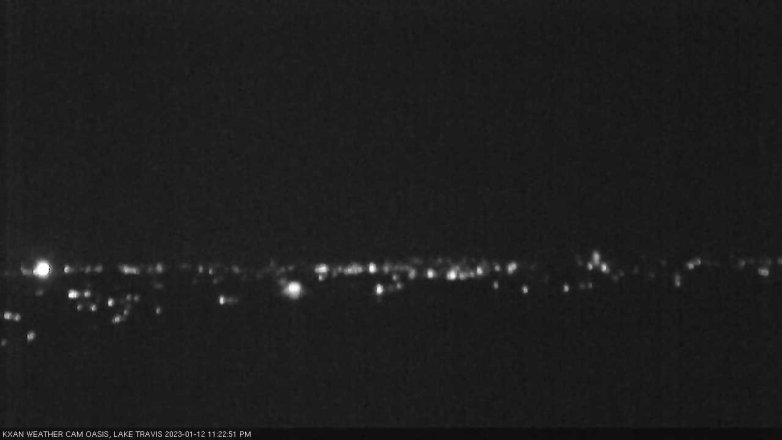 Lake Travis webcam, January 12, 2023 11:25 PM CT
