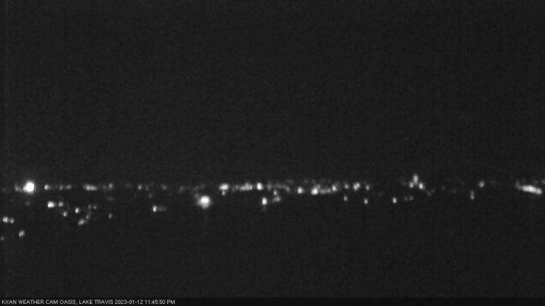 Lake Travis webcam, January 12, 2023 11:45 PM CT