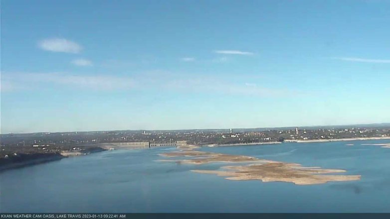 Lake Travis webcam, January 13, 2023 9:25 AM CT