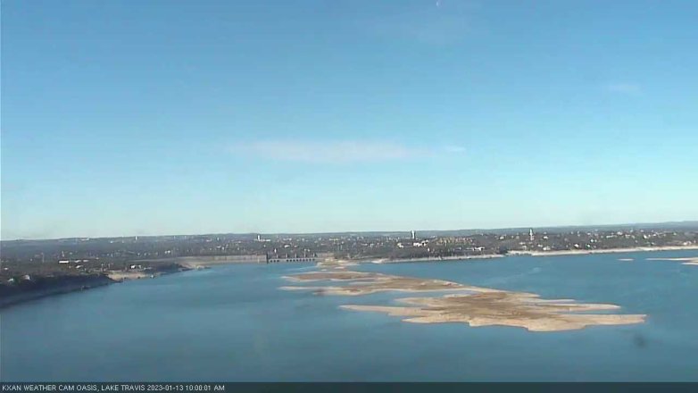 Lake Travis webcam, January 13, 2023 10:00 AM CT