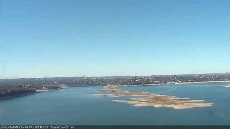 Lake Travis webcam, January 13, 2023 10:45 AM CT