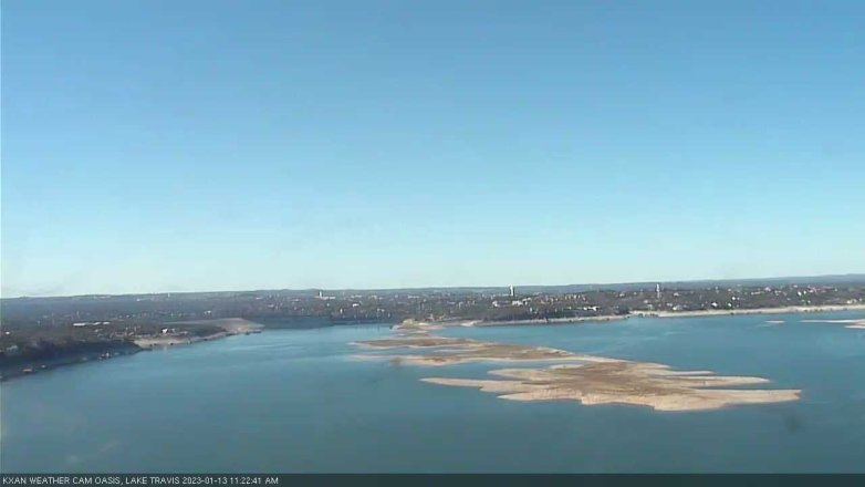Lake Travis webcam, January 13, 2023 11:25 AM CT