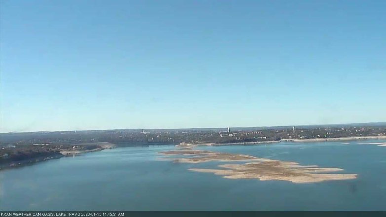 Lake Travis webcam, January 13, 2023 11:45 AM CT