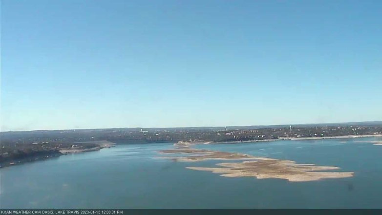 Lake Travis webcam, January 13, 2023 12:00 PM CT