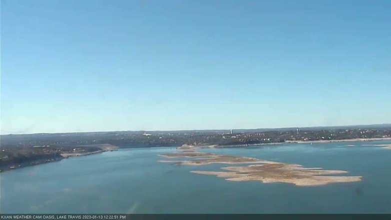 Lake Travis webcam, January 13, 2023 12:25 PM CT