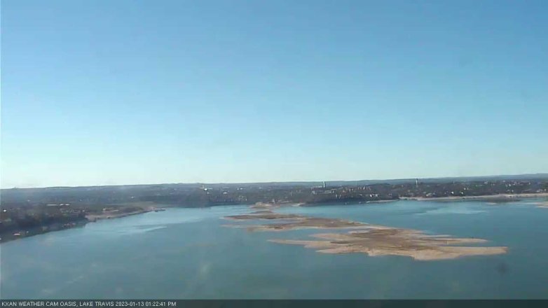 Lake Travis webcam, January 13, 2023 1:25 PM CT