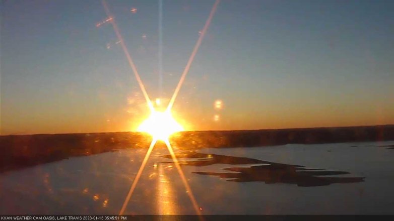 Lake Travis webcam, January 13, 2023 5:45 PM CT