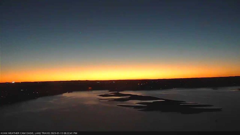 Lake Travis webcam, January 13, 2023 6:25 PM CT