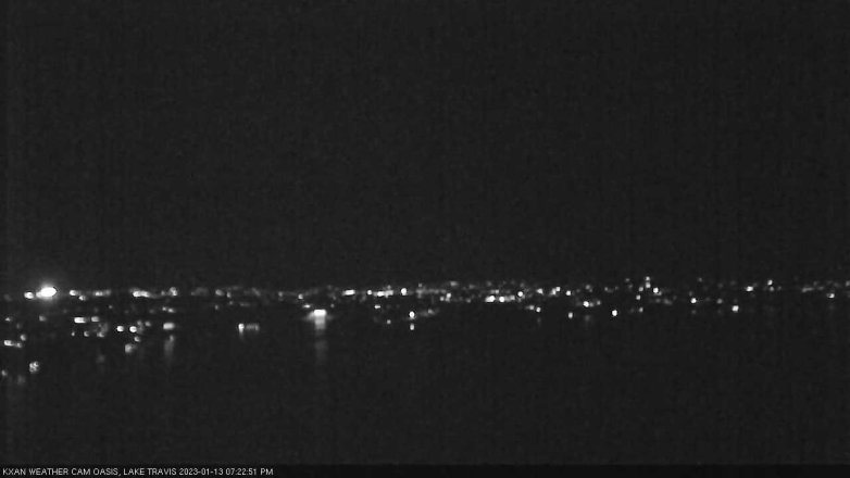 Lake Travis webcam, January 13, 2023 7:25 PM CT