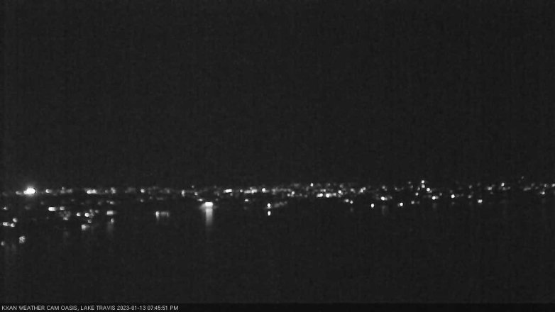 Lake Travis webcam, January 13, 2023 7:45 PM CT