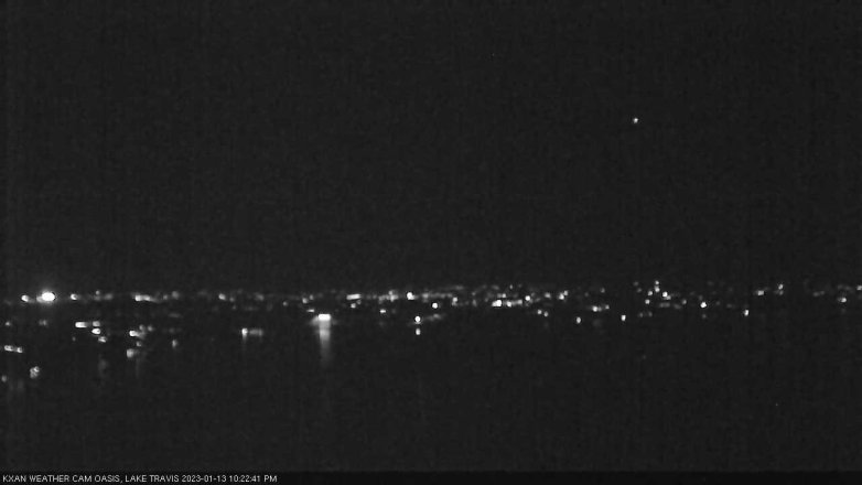 Lake Travis webcam, January 13, 2023 10:25 PM CT