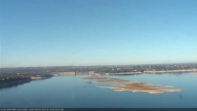Lake Travis webcam, January 14, 2023 9:25 AM CT