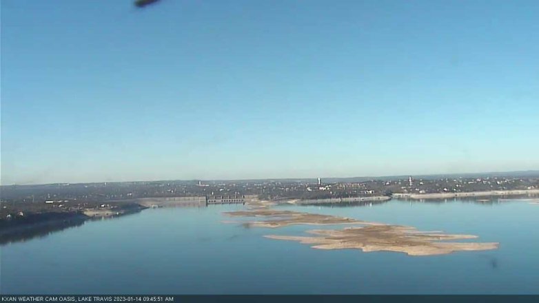 Lake Travis webcam, January 14, 2023 9:45 AM CT