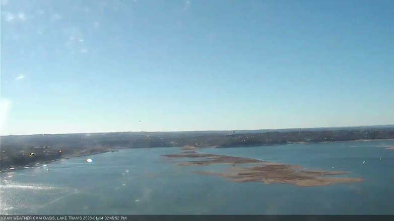 Lake Travis webcam, January 14, 2023 2:45 PM CT