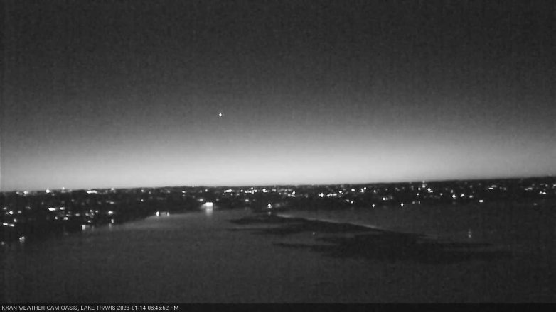 Lake Travis webcam, January 14, 2023 6:45 PM CT