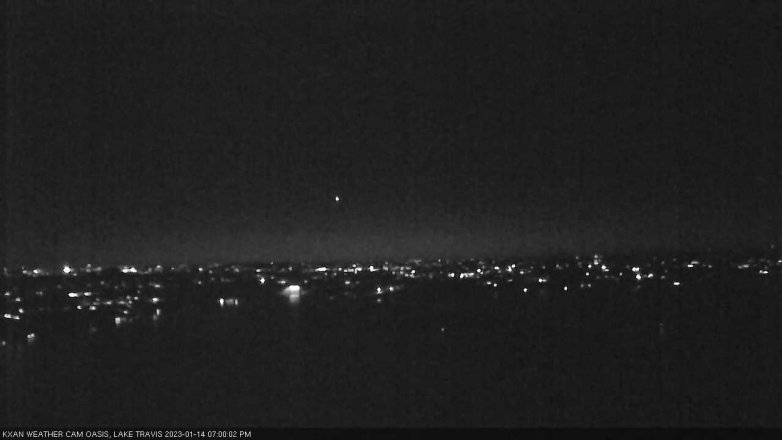 Lake Travis webcam, January 14, 2023 7:00 PM CT