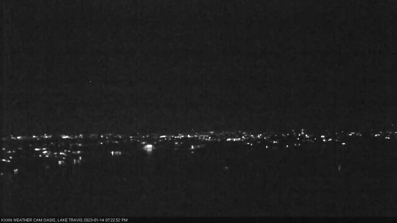 Lake Travis webcam, January 14, 2023 7:25 PM CT