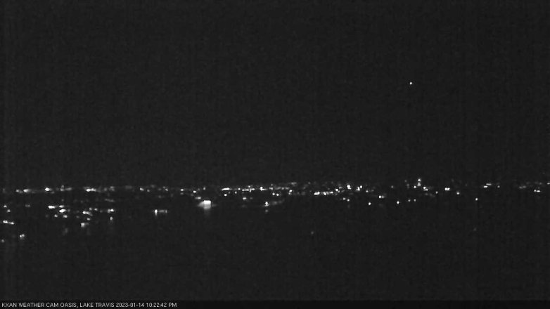 Lake Travis webcam, January 14, 2023 10:25 PM CT