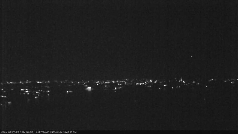 Lake Travis webcam, January 14, 2023 10:45 PM CT