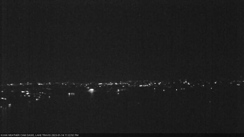 Lake Travis webcam, January 14, 2023 11:25 PM CT
