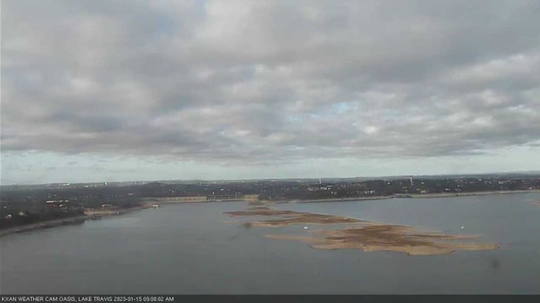 Lake Travis webcam, January 15, 2023 9:00 AM CT