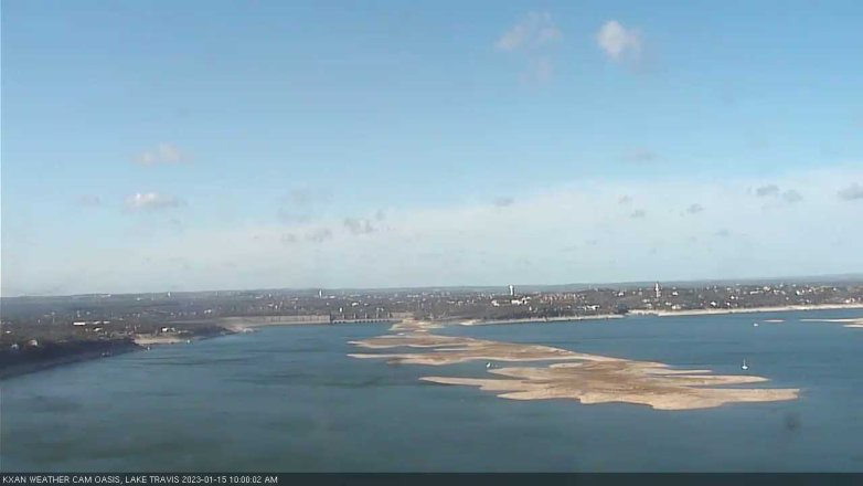 Lake Travis webcam, January 15, 2023 10:00 AM CT