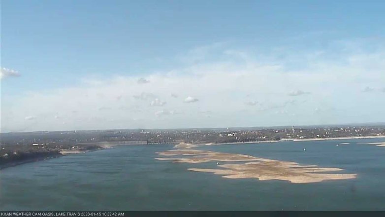 Lake Travis webcam, January 15, 2023 10:25 AM CT