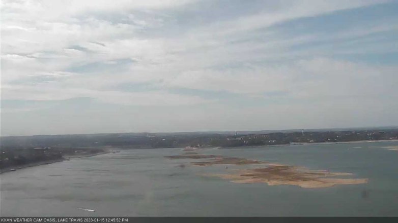 Lake Travis webcam, January 15, 2023 12:45 PM CT
