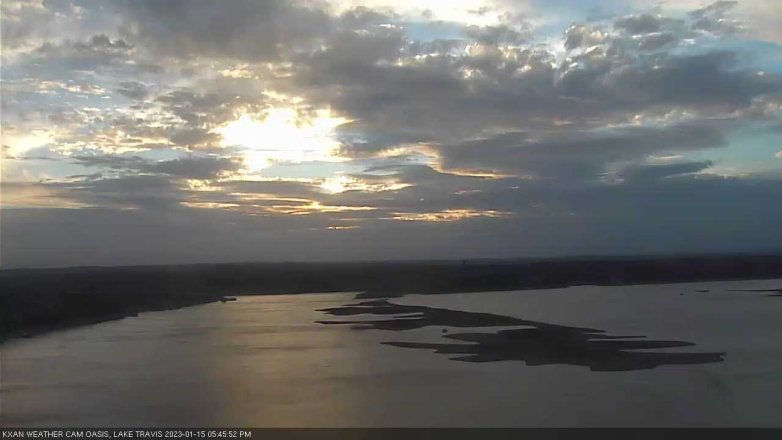 Lake Travis webcam, January 15, 2023 5:45 PM CT