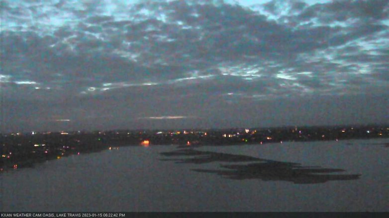 Lake Travis webcam, January 15, 2023 6:25 PM CT