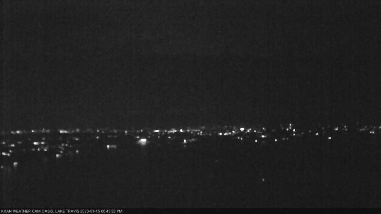 Lake Travis webcam, January 15, 2023 6:45 PM CT