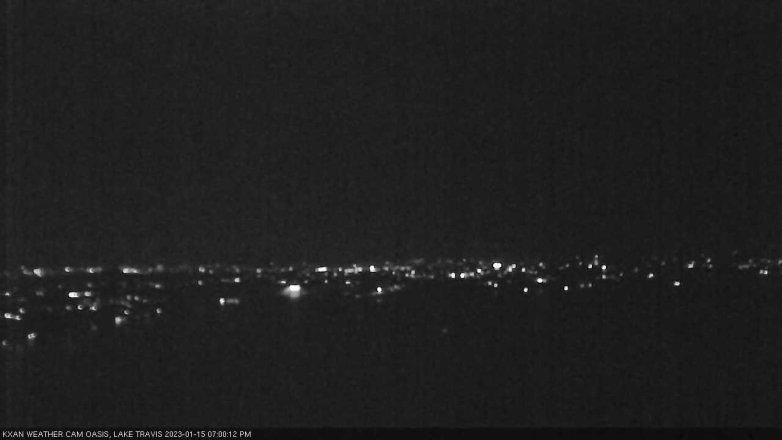 Lake Travis webcam, January 15, 2023 7:00 PM CT