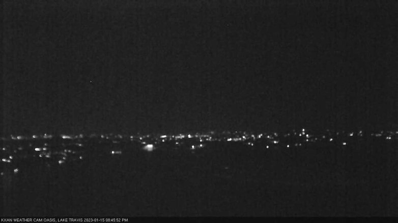 Lake Travis webcam, January 15, 2023 8:45 PM CT
