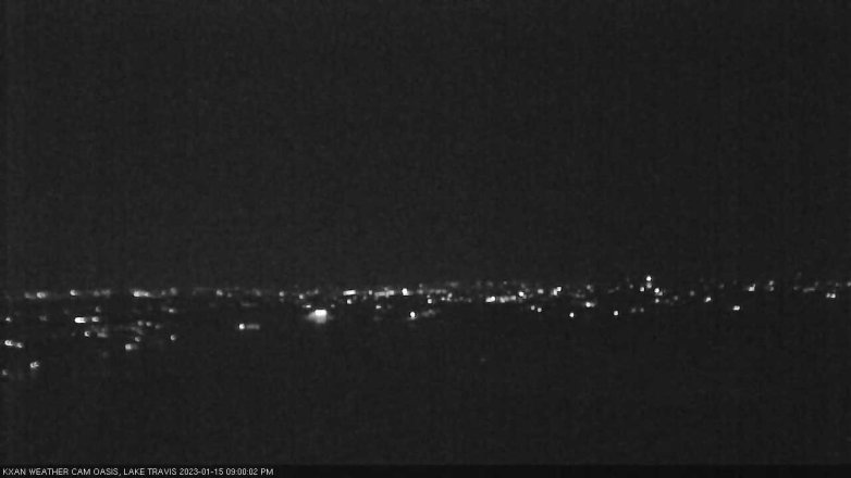 Lake Travis webcam, January 15, 2023 9:00 PM CT