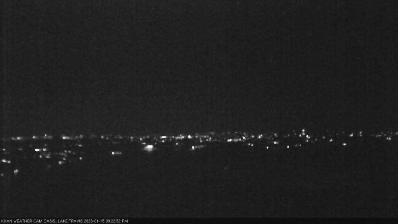 Lake Travis webcam, January 15, 2023 9:25 PM CT