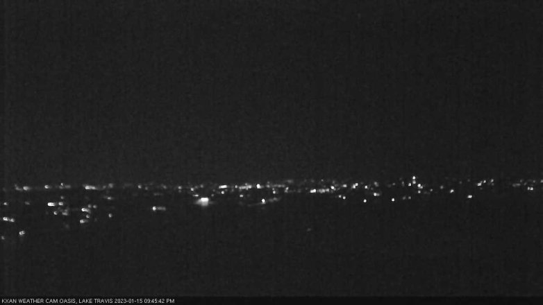Lake Travis webcam, January 15, 2023 9:45 PM CT