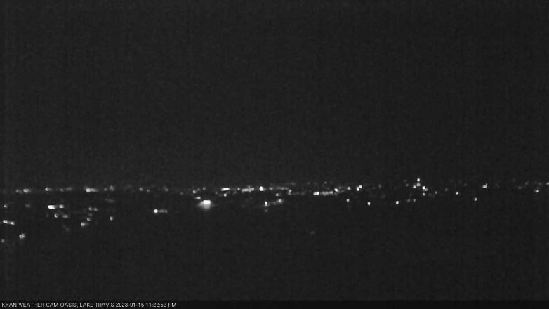 Lake Travis webcam, January 15, 2023 11:25 PM CT