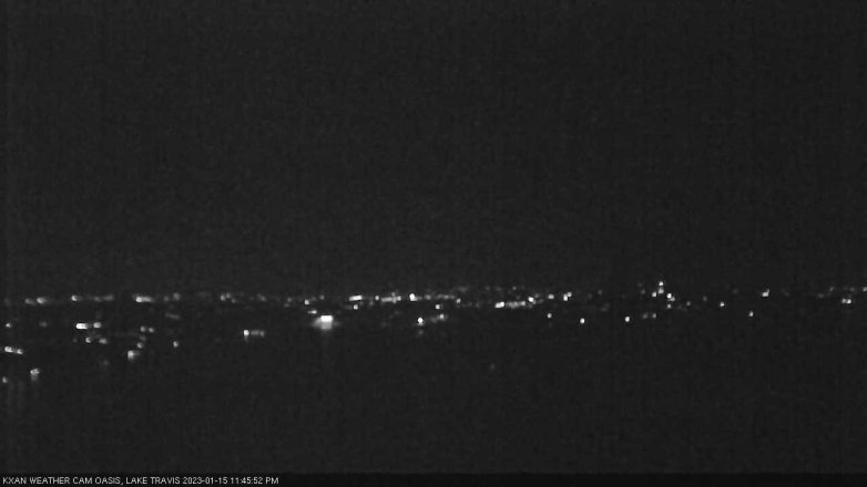 Lake Travis webcam, January 15, 2023 11:45 PM CT