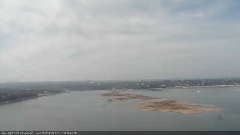 Lake Travis webcam, January 16, 2023 12:00 PM CT