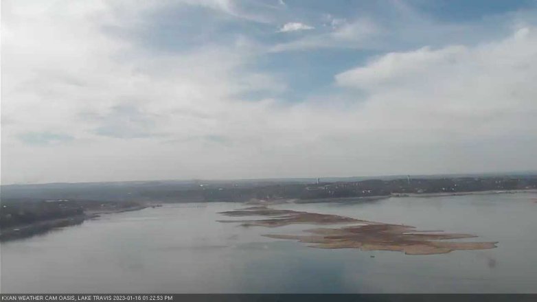 Lake Travis webcam, January 16, 2023 1:25 PM CT