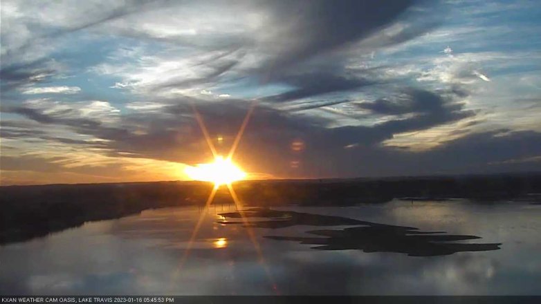 Lake Travis webcam, January 16, 2023 5:45 PM CT